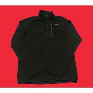 Patagonia Mens Quarter Zip Black Fleece